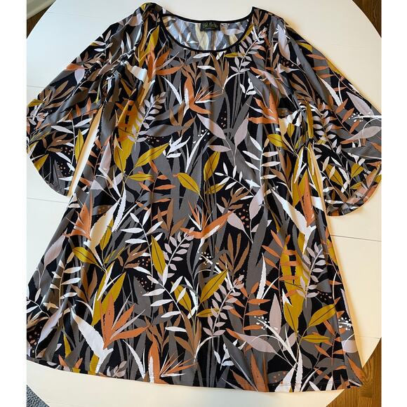Bob Mackie Wearable Art Dress Tropical Floral Paradise Sz 1X Stretch Pullover - Picture 6 of 10